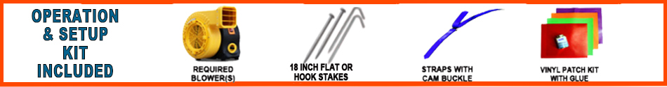 Included accessories for All in One Obstacle Course