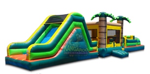 Tropical Island Jump & Slide Obstacle Course