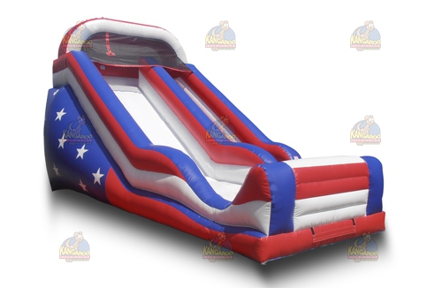 Patriotic Slide with Splash Pool
